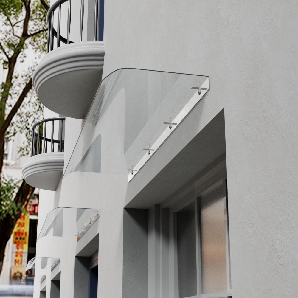 Living and Home Arched Transparent Awning Canopy 1.2m Image 7