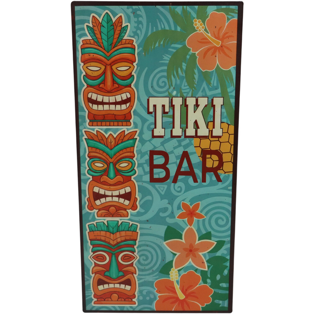 Tiki Tropical Metal Plaque Image 3