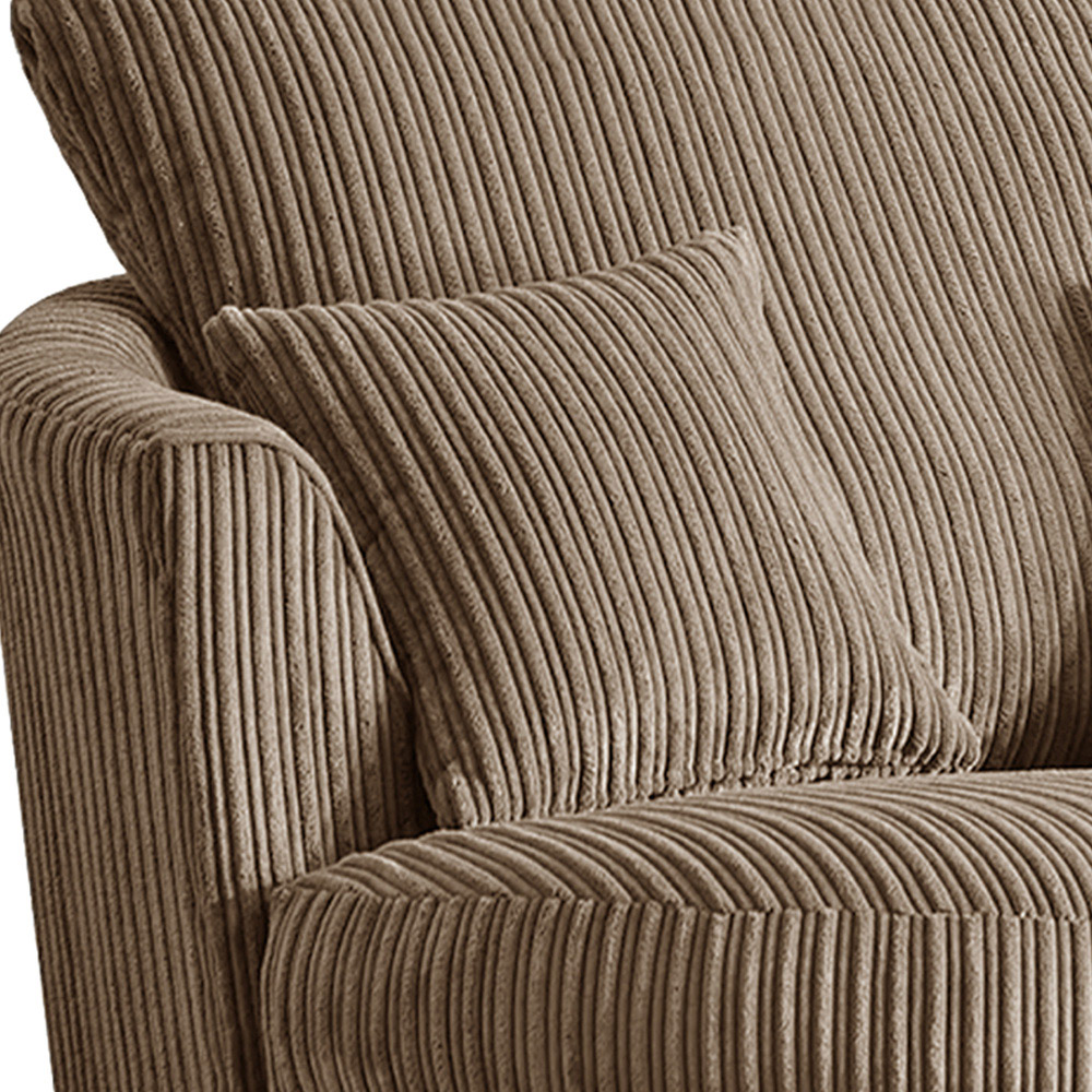 Portland Luxor Coffee Jumbo Cord Swivel Chair Image 3