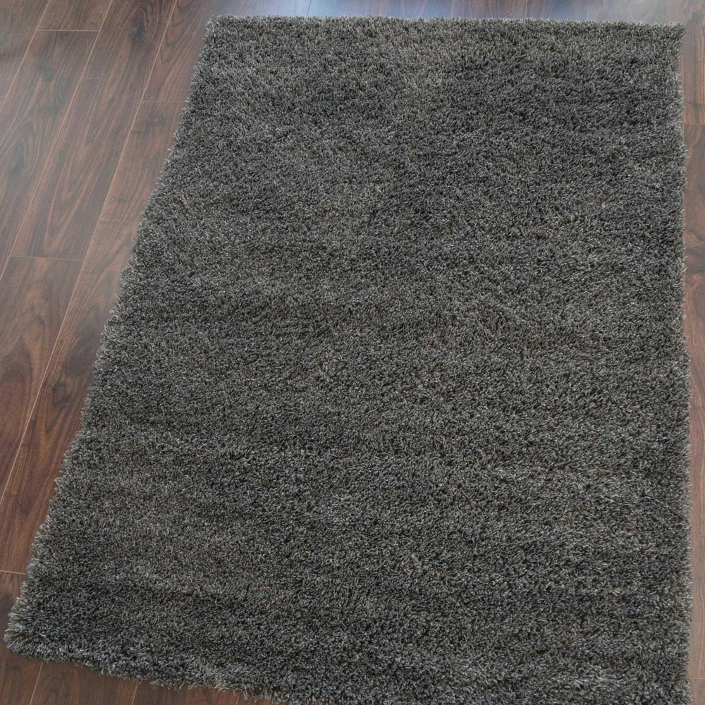 Kukoon Kinsale Dark Grey Multicolour Shaggy Mottled Rug 240 x 330cm Image 1