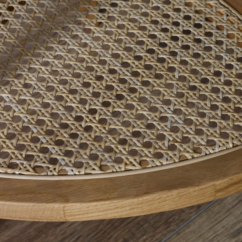 Julian Bowen Vera Single Shelf Oak Triangular Side Table Image 6