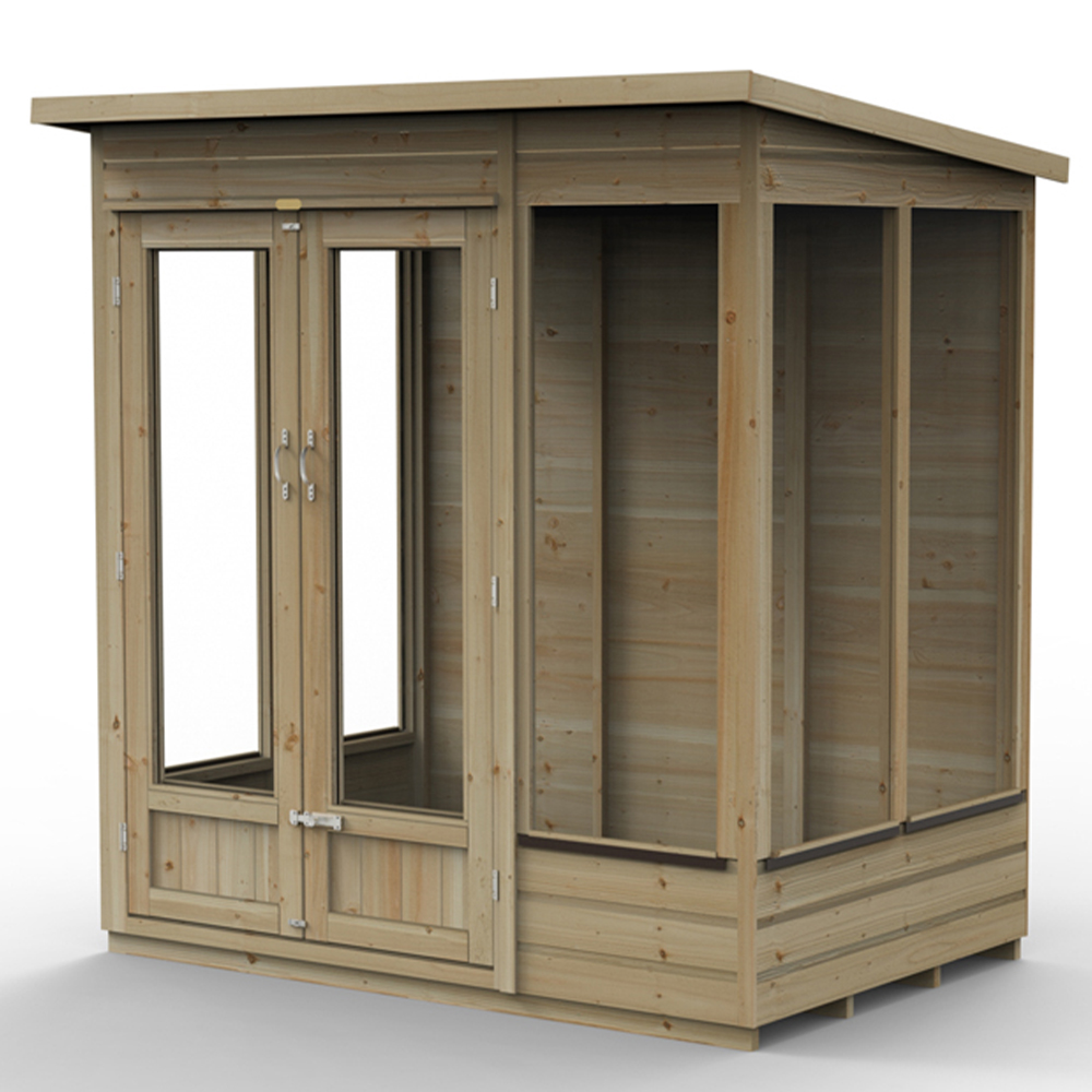 Forest Garden 6 x 4ft Beckwood Double Door 5 Window Apex Summerhouse Image 3