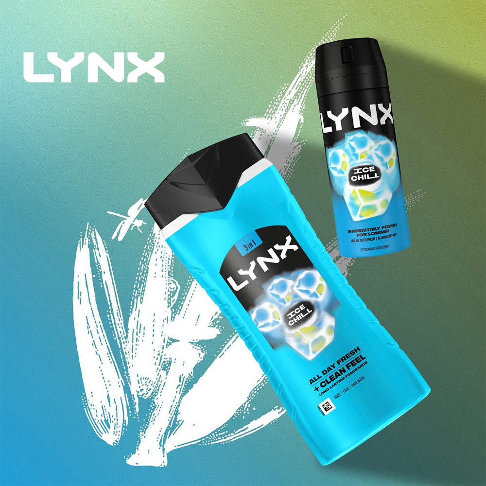 Lynx Ice Chill Iced Mint and Lemon 12H Refreshing Fragrance Shower Gel 500ml 12 Pack Image 3