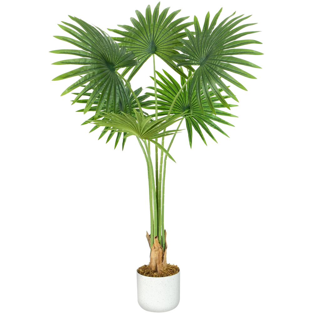 Fan Palm Tree Indoor Artificial Plant 100cm Image 1