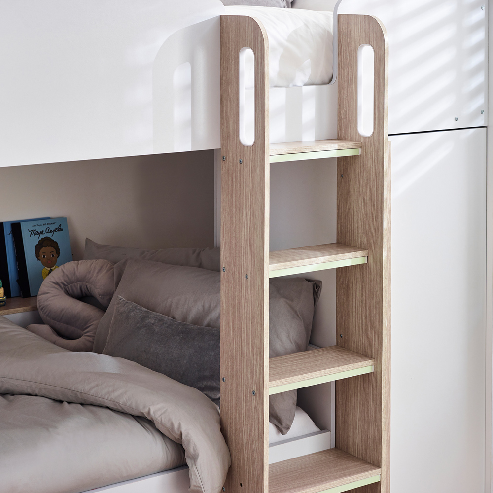 Julian Bowen Horizon Pale Wood and White Bunk Bed Image 8