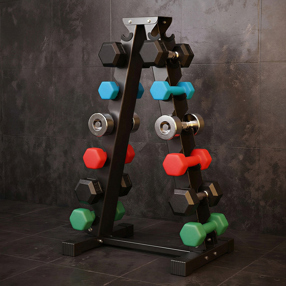 Centra 6-Tier Steel Dumbbell Rack Image 2