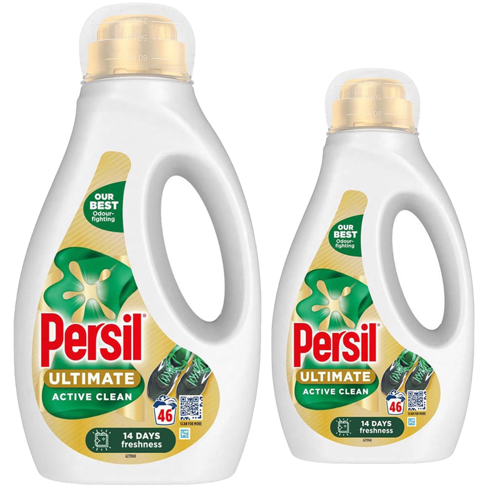 Persil Ultimate Active Clean Liquid Detergent 46 Washes 1.242L 2 Pack Image 1