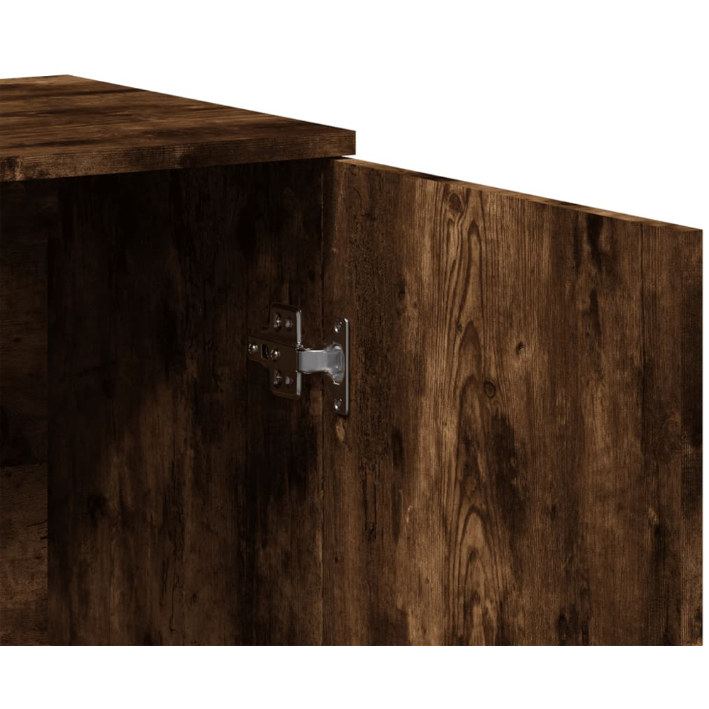 vidaXL 4 Door 4 Drawer Smoked Oak Sideboard Image 7