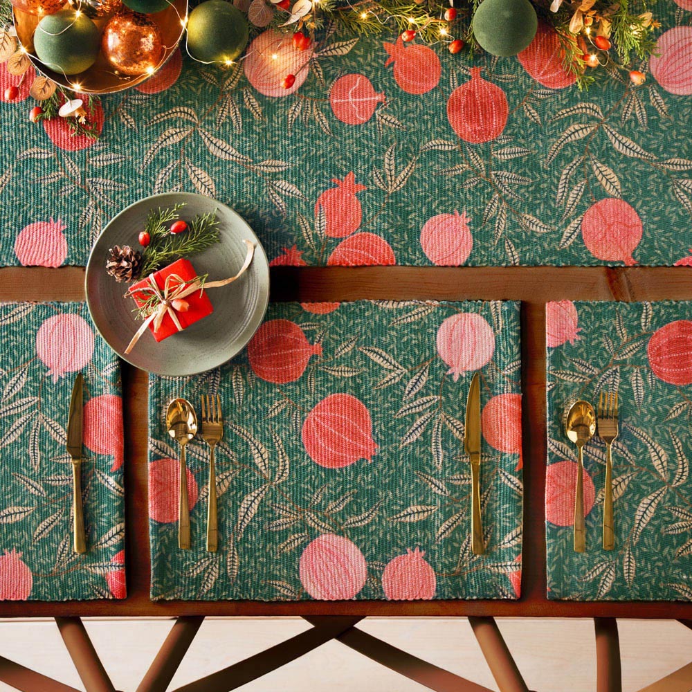 Paoletti Green Pomegranate Trending Table Runner 230 x 35cm Image 6