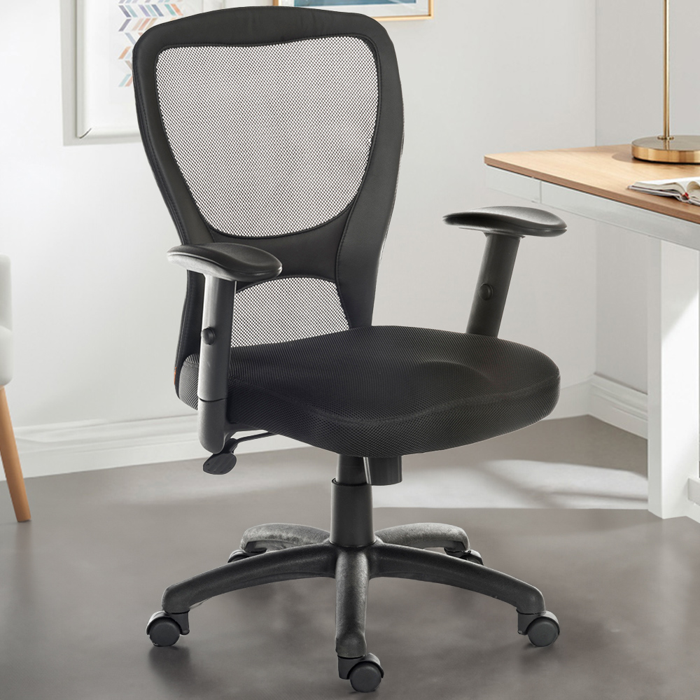Teknik Mistral Black Mesh Swivel Office Chair Image 1