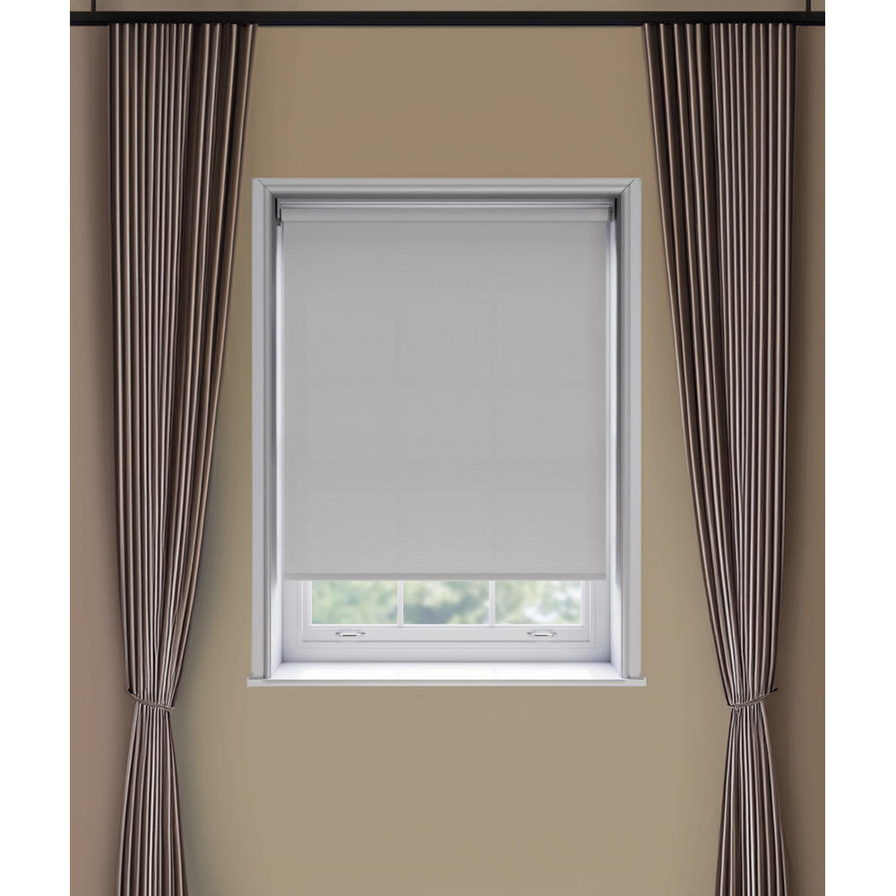 New Edge Blinds Thermal Blackout Roller Blind Light Grey 125cm Image 3