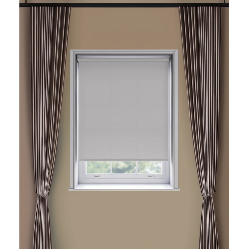 New Edge Blinds Thermal Blackout Roller Blind Light Grey 140cm Image 3