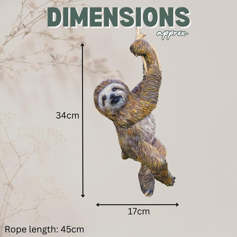 Marco Paul Swinging Sloth Garden Ornament Image 7