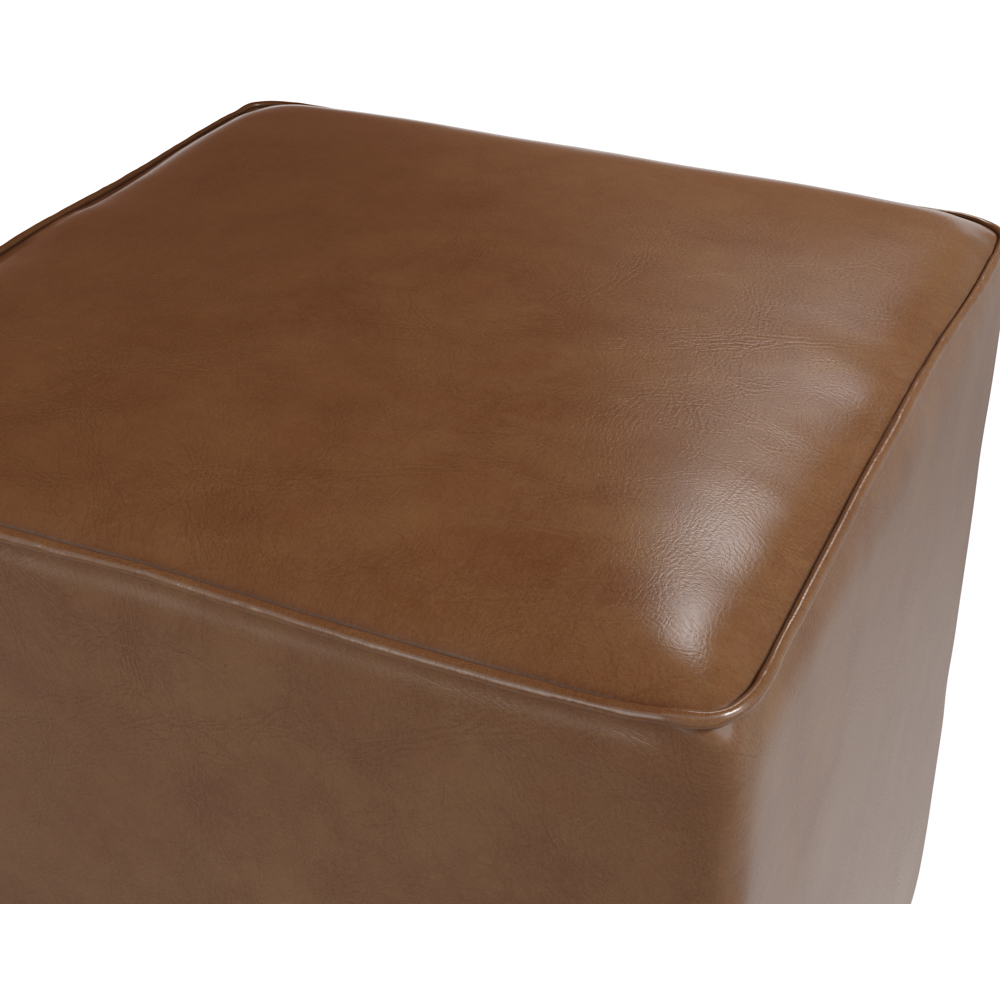 Bronx Tan Faux Leather Side Table Image 4