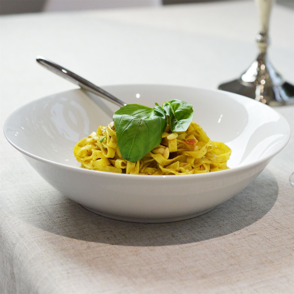 Argon Tableware Classic White Porcelain 24 Piece Pasta Bowl 25.5cm Image 2