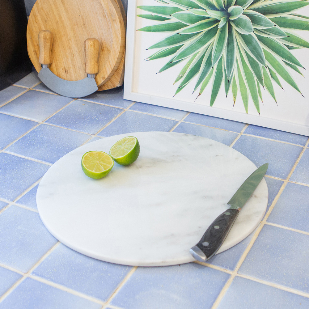 Argon Tableware White Round Marble Placemat 30cm 6 Pack Image 3
