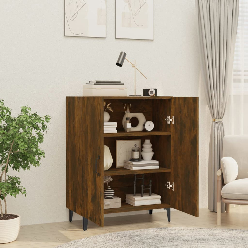 vidaXL 2 Door Smoked Oak Sideboard Image 7