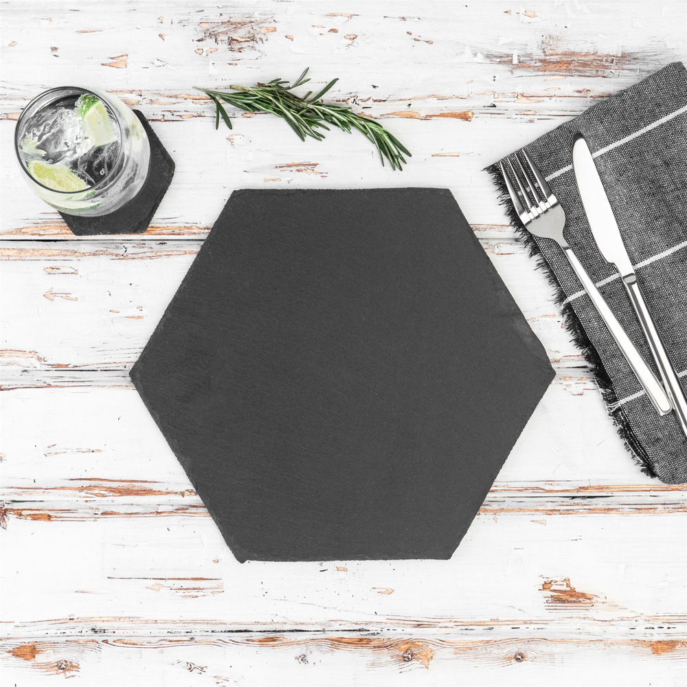 Argon Tableware Hexagon Slate Placemat 30 x 26cm 24 Pack Image 2