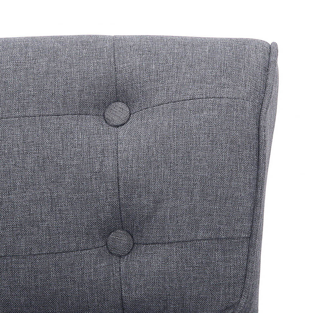 Living and Home Linen Buttoned Accent Chair Image 3