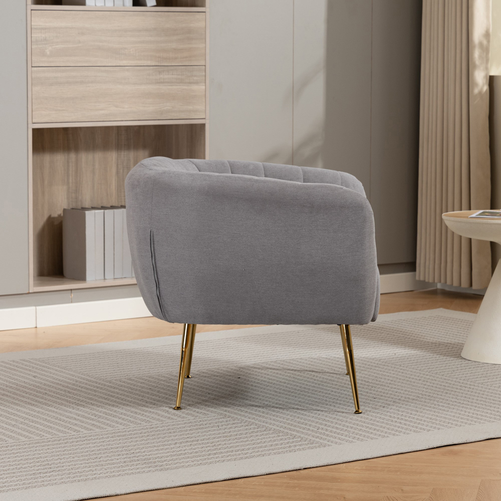 Artemis Home Stanton Grey Fabric Shell Accent Chair Image 5
