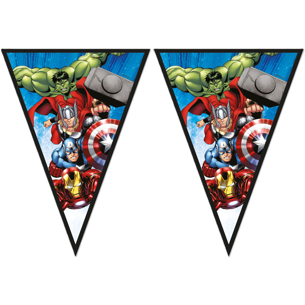 Avengers  Paper Triangle Flag Banner - Blue Image