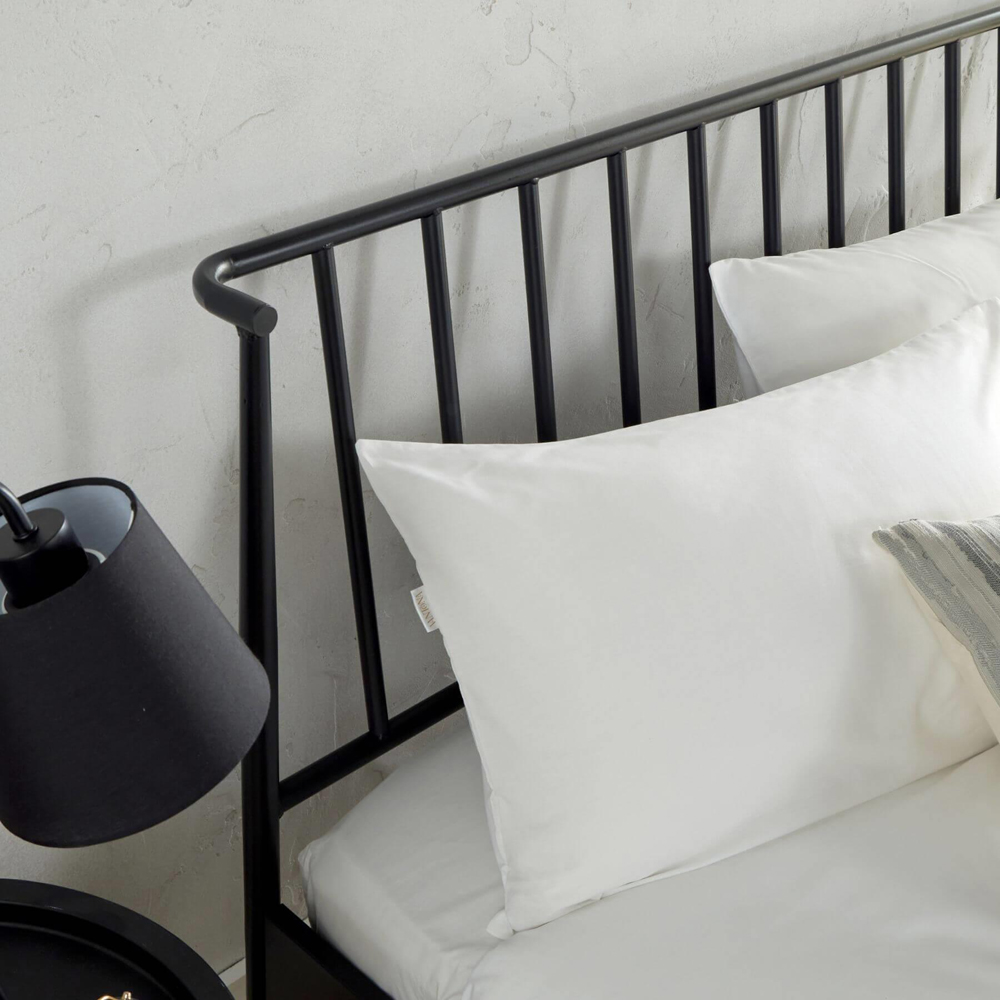 Home Source Odessa King Size Black Metal Bed Frame with Headboard Image 5
