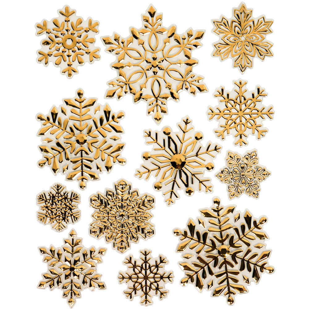 Embossed Snowflake Sticker Sheet Image 5