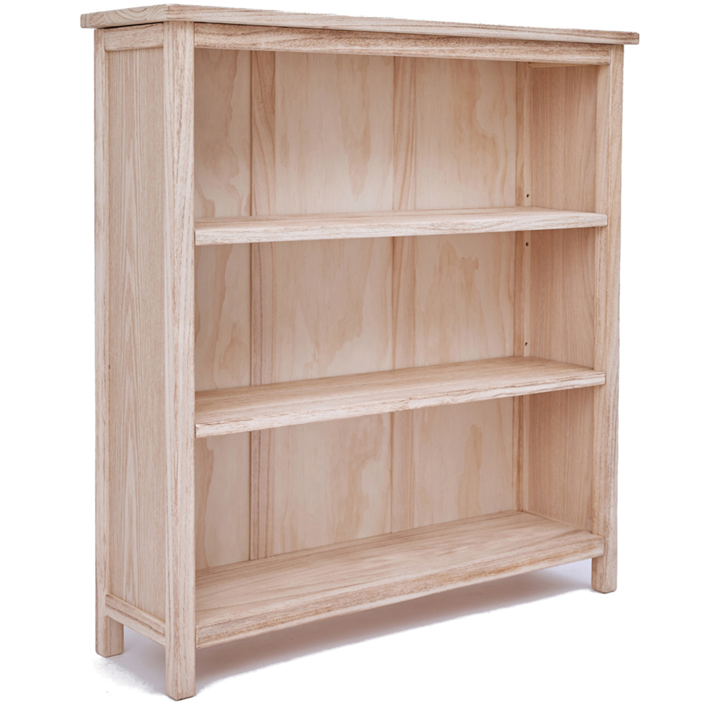 Portofino 3 Shelf Light Wood Bookcase Image 3