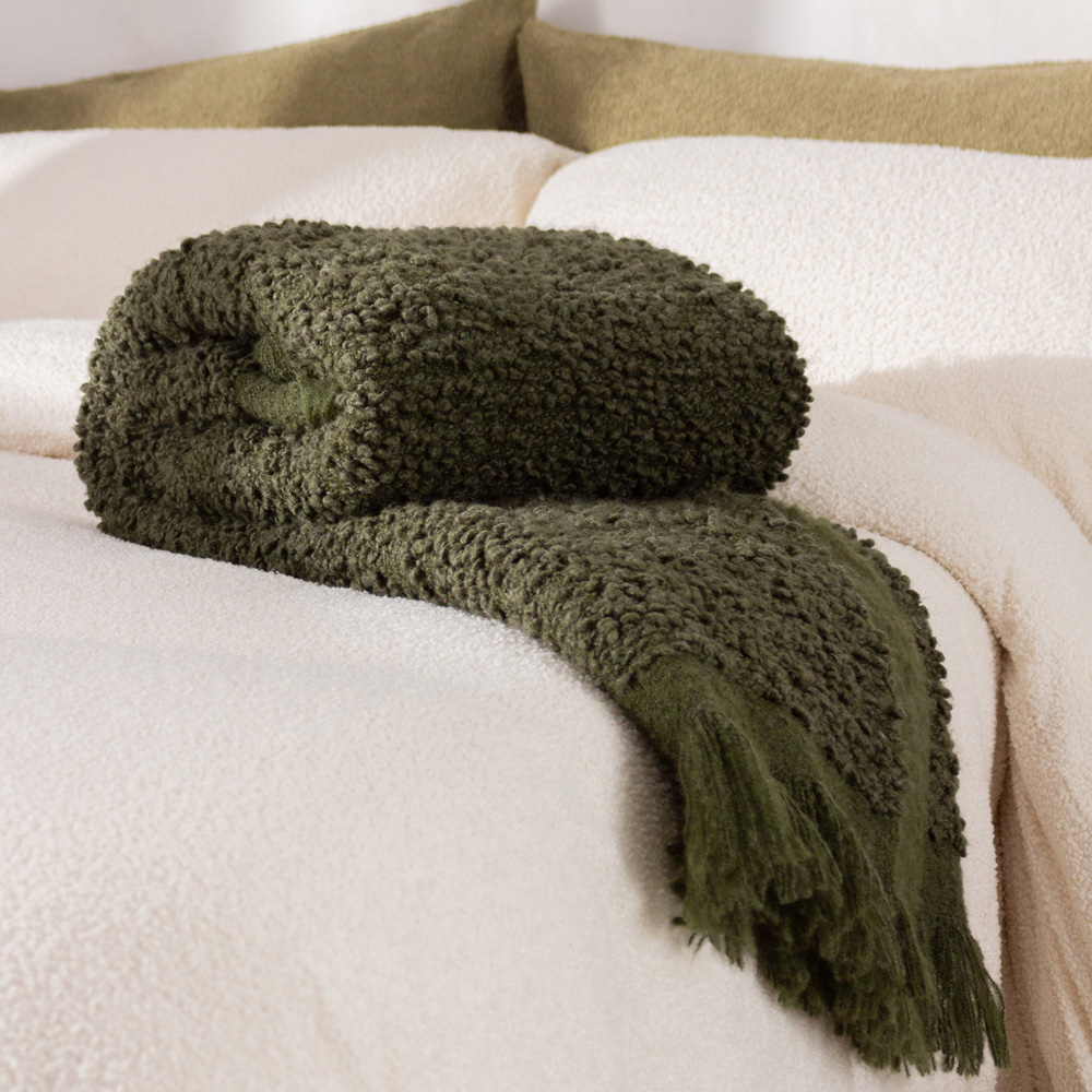 Yard Ulsmere Lichen Boucle Fringed Throw 130 x 180cm Image 2