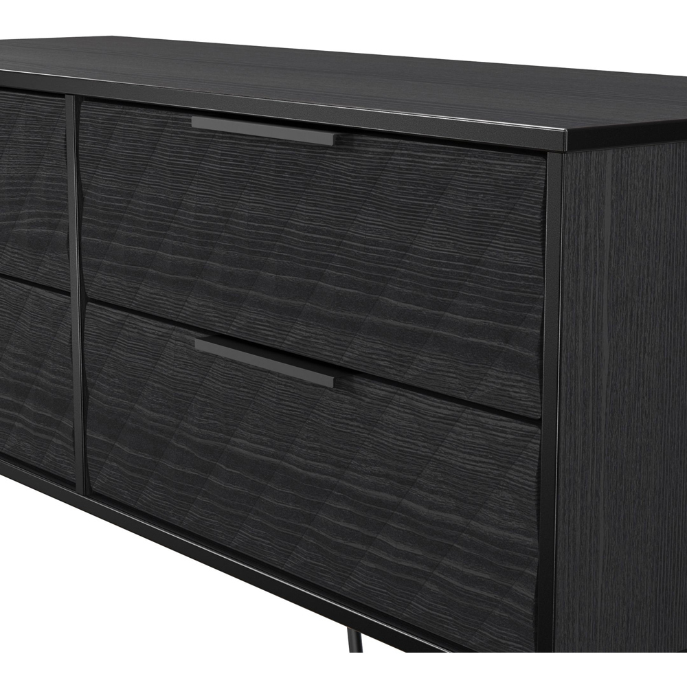 Crowndale Harlequin 4 Drawer Black Ash Bed Box Ready Assembled Image 5
