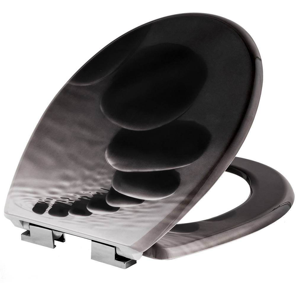 tectake Stone Optics Soft Close Toilet Seat Image 2