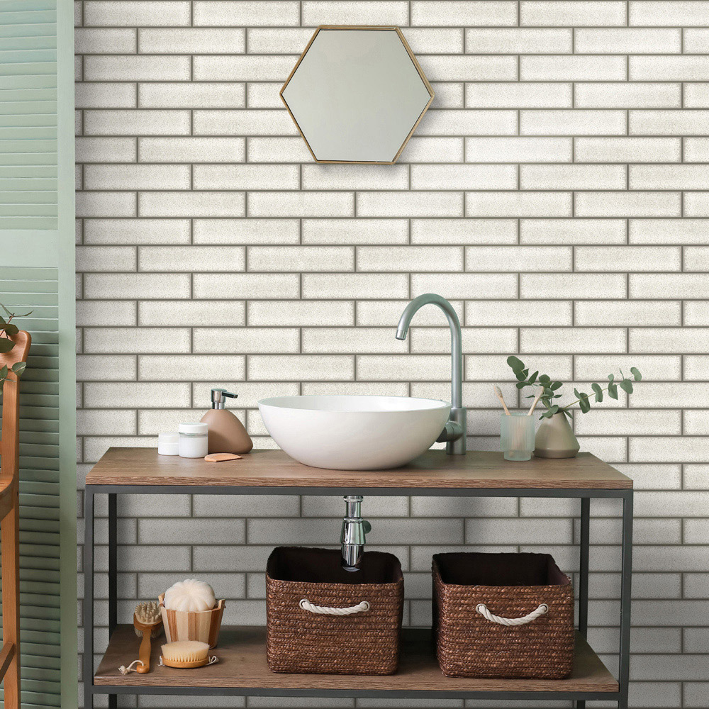 Holden Celadon Gloss Tile Dove Wallpaper Image 3