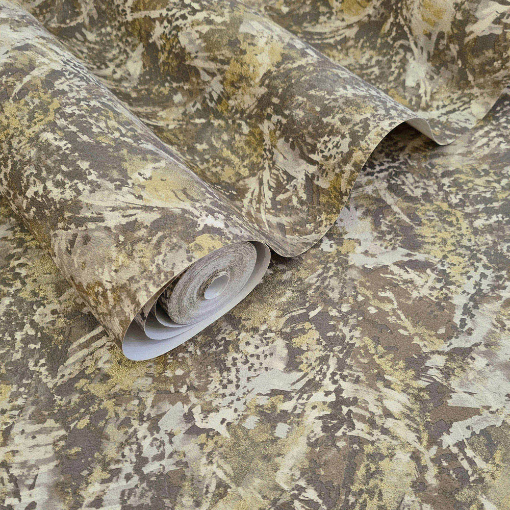 Holden Pluma Chocolate Gold Wallpaper Image 2