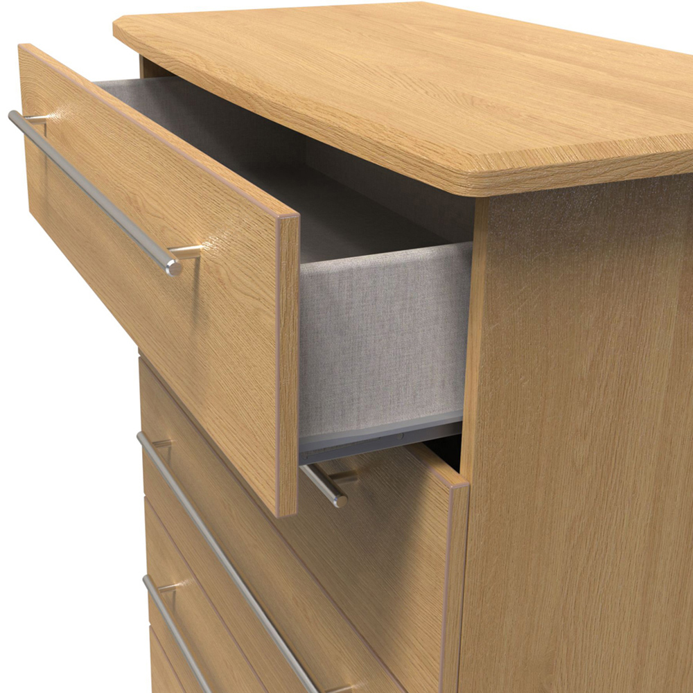 Crowndale Sherwood 5 Drawer Oak Chest of Drawers Image 6