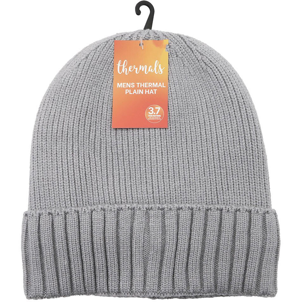 Mens Assorted Thermal Plain Hat - Black / Grey / Navy Image 12