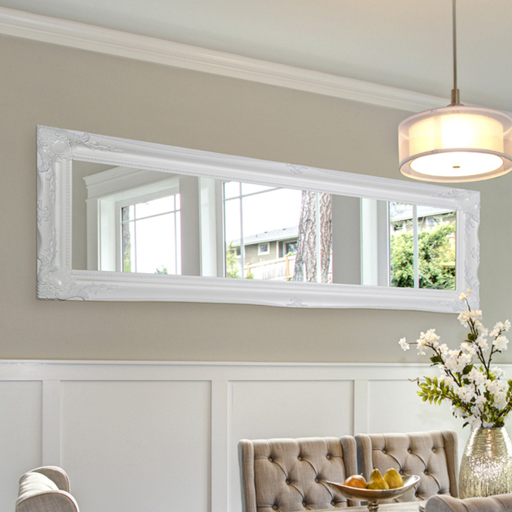 MirrorOutlet Hamilton White Shabby Chic Wall Mirror 137 x 46cm Image 2