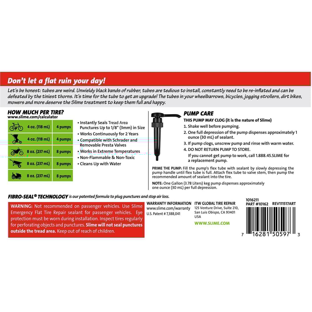 Slime Puncture Repair Tube Sealant with Pump 3.8L Image 4