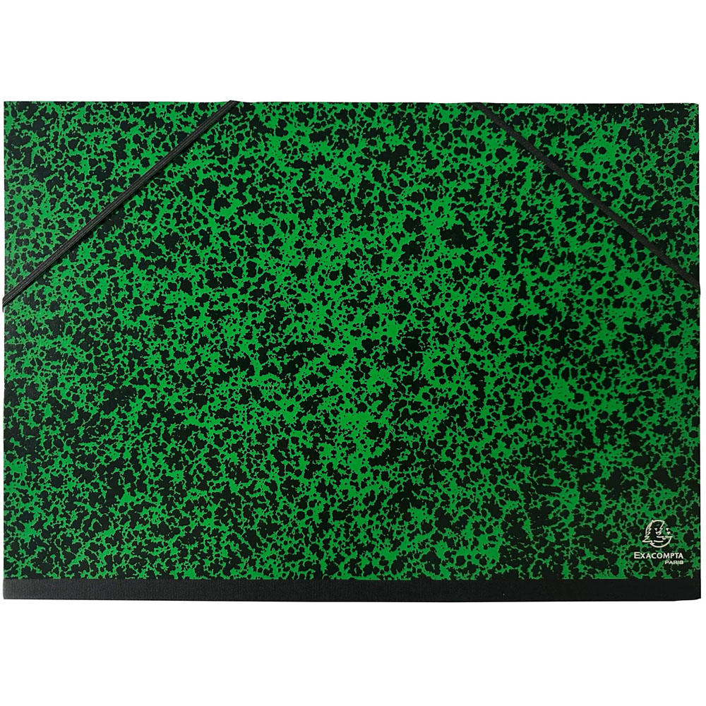 Exacompta Marbled Green Portfolio Annonay Art Folder 32 x 45cm 10 Pack Image 2