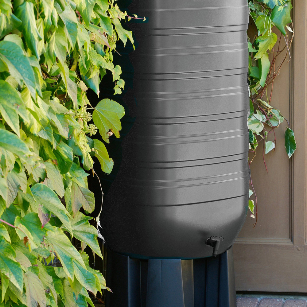 Strata 250L Black Slimline Water Butt Set Image 2