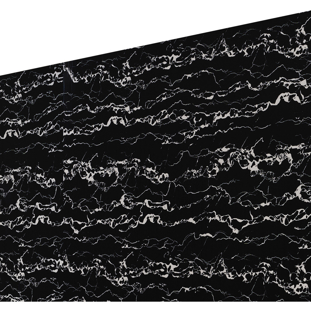 Living and Home Marble Pattern Black Self-Adhesive Wall Tile Sticker Image 6