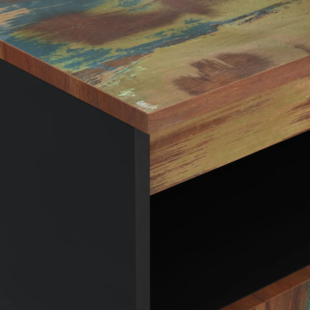 vidaXL 2 Door Single Shelf Multicolour Reclaimed Wood Sideboard Image 6