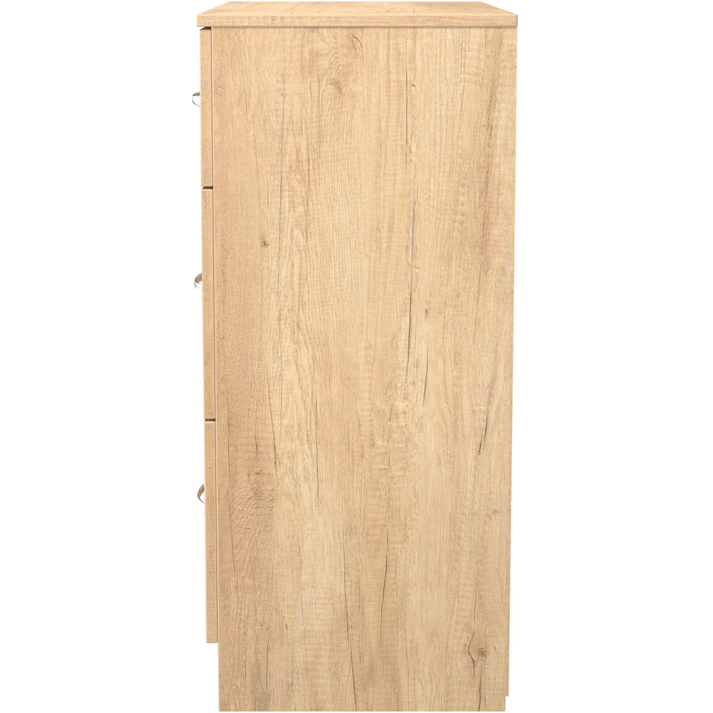 Crowndale Avon 3 Drawer Nebraska Oak Deep Chest of Drawers Ready Assembled Image 3