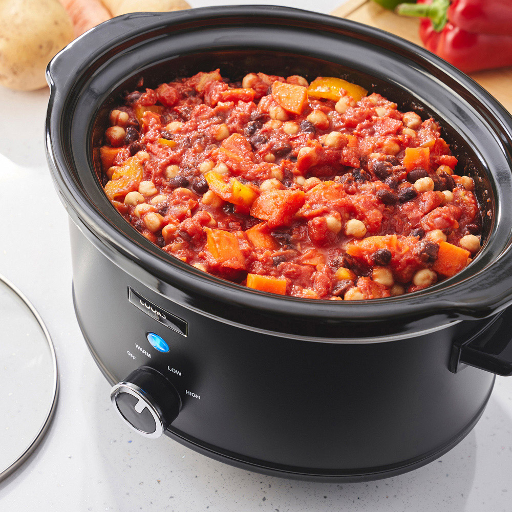 Cooks Professional 3.5L Black Stainless Steel Slow Cooker with Removable Ceramic Pot Bowl Image 5