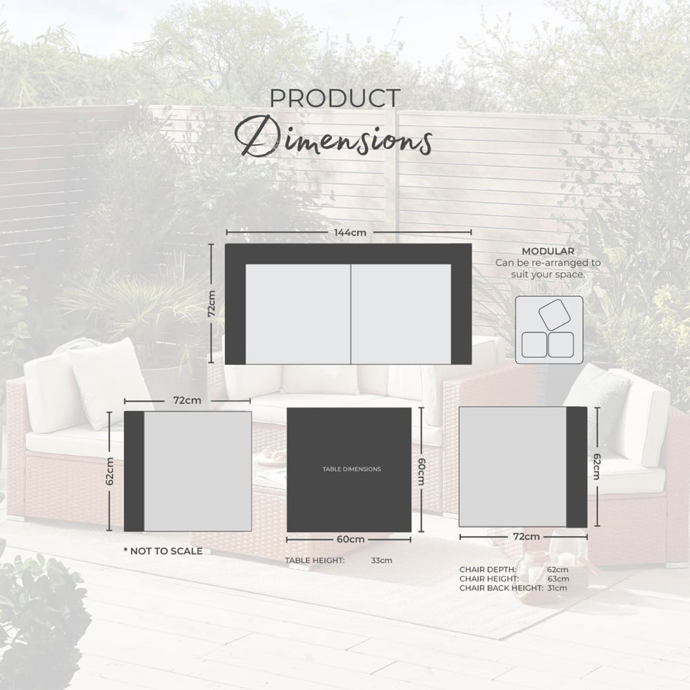 Furniturebox Windermere 4 Seater Grey Rattan Sofa Lounge Set Image 9