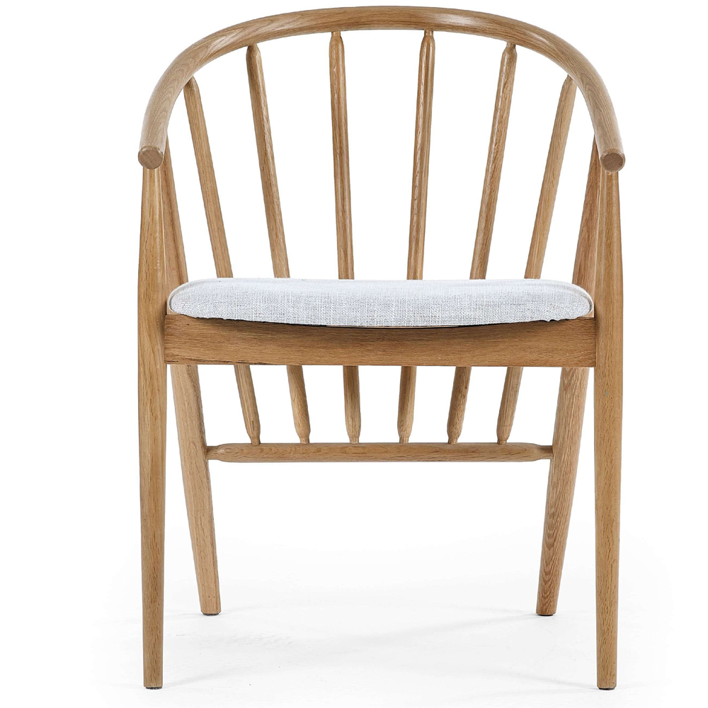Julian Bowen Rory Oak Curved Back Dining Chair Image 3