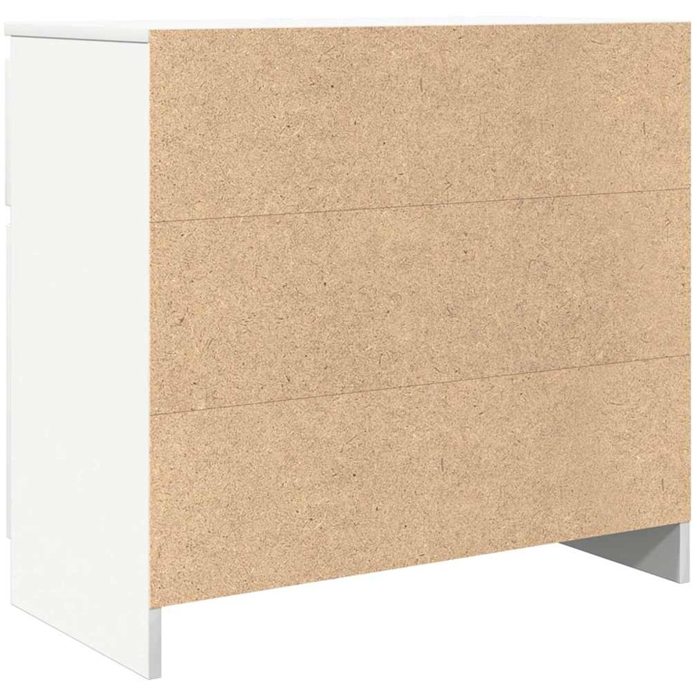 vidaXL 2 Door Single Drawer White Sideboard Image 7