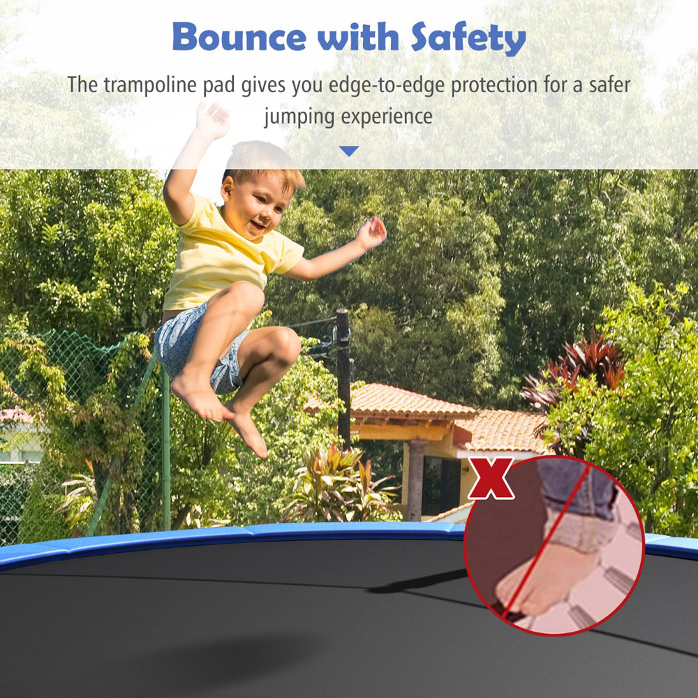 Costway 12ft Blue Trampoline Replacement Safety Pad Image 4