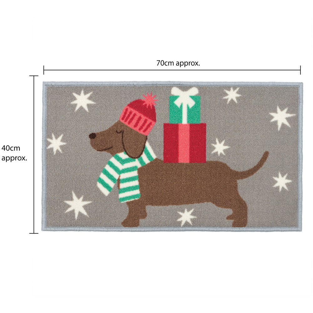 JVL Premium Christmas Doggy Gifts Nylon Pile Non Slip Indoor Mat 40 x 70cm Image 8