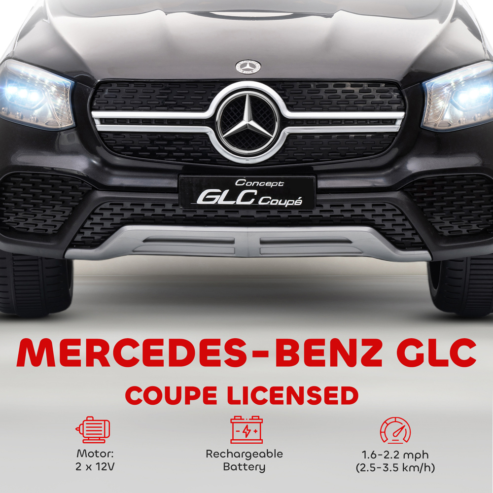 Tommy Toys Black Mercedes Benz GLC Licensed Kids Ride on Car with Remote Image 4