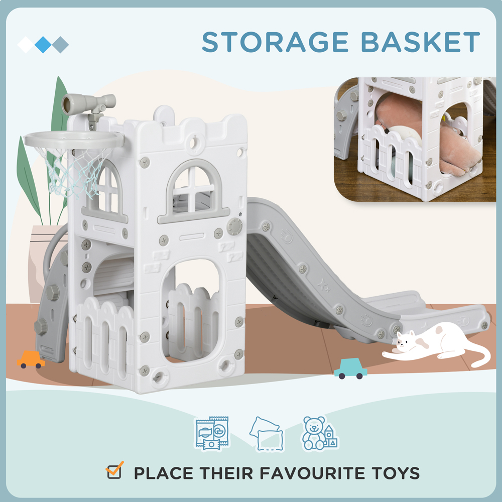Tommy Toys 4 in 1 Grey Kids Slide Image 8